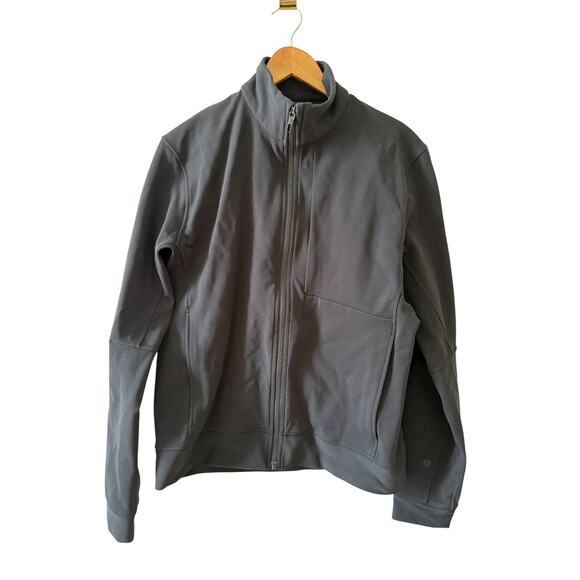 Lululemon Mens Zippered Performance Jacket Black Embroidered M - Picture 1 of 7